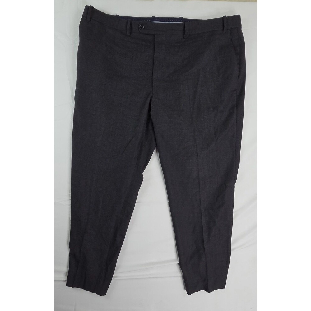 Peter Millar Dress Pants Mens 42x26 Gray Flat Front Straight Leg Business Office